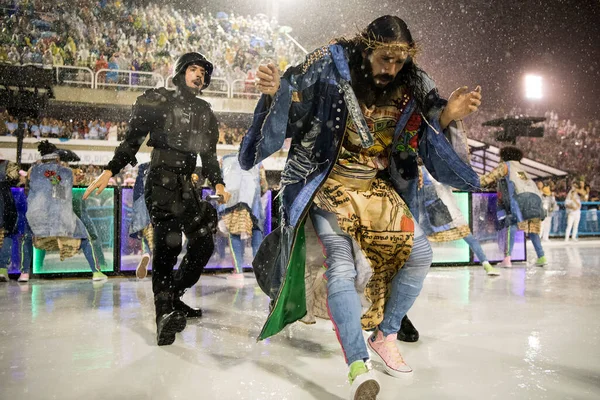 巴西里约热内卢 2020年2月29日 里约嘉年华2020 里约热内卢嘉年华冠军游行 — 图库照片