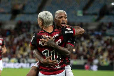 Rio de Janeiro (RJ), 25.10.2022 - Brezilya Maracana Şampiyonası için Flamengo x Santos ile maç