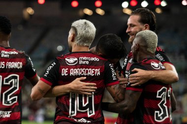 Rio de Janeiro (RJ), 25.10.2022 - Brezilya Maracana Şampiyonası için Flamengo x Santos ile maç