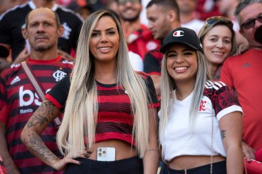 Rio de Janeiro, Rio de Janeiro, Brezilya - 18 Eylül 2022. Flamengo x Fluminense Maracana Stadyumu 'nda Brezilya Şampiyonası için. 