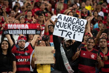 Rio de Janeiro (RJ), 25.10.2022 - Brezilya Maracana Şampiyonası için Flamengo x Santos ile maç