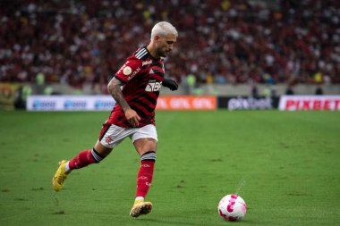 Rio de Janeiro, Rio de Janeiro, Brezilya - Ekim 01, 2022. Flamengo x Bragantino Maracana Stadyumu 'ndaki Brezilya şampiyonası için..