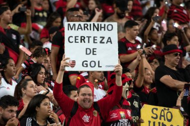 Rio de Janeiro (RJ), 25.10.2022 - Brezilya Maracana Şampiyonası için Flamengo x Santos ile maç