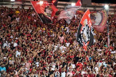 Rio de Janeiro, Rio de Janeiro, Brezilya - Ekim 01, 2022. Flamengo x Bragantino Maracana Stadyumu 'ndaki Brezilya şampiyonası için..