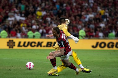 Rio de Janeiro (RJ), 25.10.2022 - Brezilya Maracana Şampiyonası için Flamengo x Santos ile maç