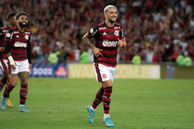 Rio de Janeiro (RJ), 25.10.2022 - Brezilya Maracana Şampiyonası için Flamengo x Santos ile maç