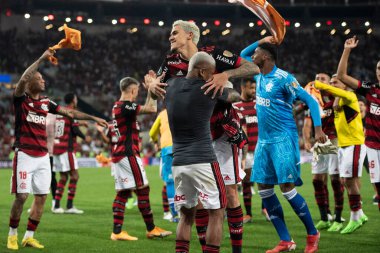 Rio de Janeiro, Rio de Janeiro, Brezilya - 07 Eylül 2022: Flamengo x Velez Sarsfield maçı. Libertadores yarı finali, Maracana Stadyumu 'nda. 