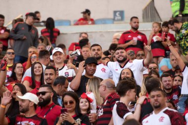 Rio de Janeiro, Rio de Janeiro, Brezilya - 18 Eylül 2022. Flamengo x Fluminense Maracana Stadyumu 'nda Brezilya Şampiyonası için. 
