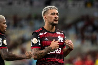 Rio de Janeiro (RJ), 25.10.2022 - Brezilya Maracana Şampiyonası için Flamengo x Santos ile maç