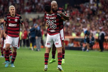 Rio de Janeiro, Rio de Janeiro, Brezilya - 07 Eylül 2022: Flamengo x Velez Sarsfield maçı. Libertadores yarı finali, Maracana Stadyumu 'nda. 