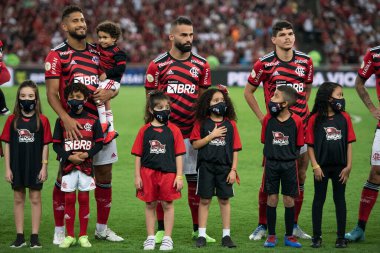 Rio de Janeiro, Rio de Janeiro, Brezilya - Ekim 01, 2022. Flamengo x Bragantino Maracana Stadyumu 'ndaki Brezilya şampiyonası için..