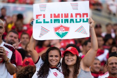 Rio de Janeiro, Rio de Janeiro, Brezilya - 18 Eylül 2022. Flamengo x Fluminense Maracana Stadyumu 'nda Brezilya Şampiyonası için. 
