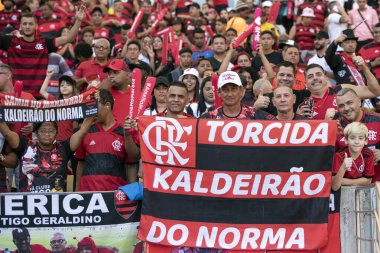 Rio de Janeiro, Rio de Janeiro, Brezilya - 18 Eylül 2022. Flamengo x Fluminense Maracana Stadyumu 'nda Brezilya Şampiyonası için. 