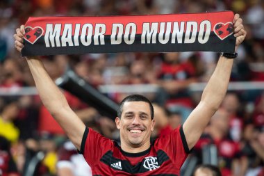 Rio de Janeiro, Rio de Janeiro, Brezilya - 07 Eylül 2022: Flamengo x Velez Sarsfield maçı. Libertadores yarı finali, Maracana Stadyumu 'nda. 