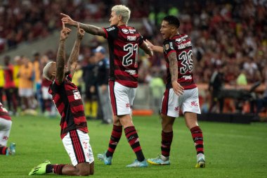 Rio de Janeiro, Rio de Janeiro, Brezilya - 07 Eylül 2022: Flamengo x Velez Sarsfield maçı. Libertadores yarı finali, Maracana Stadyumu 'nda. 