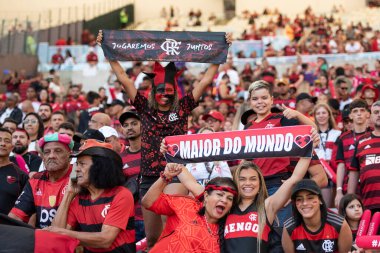 Rio de Janeiro, Rio de Janeiro, Brezilya - 18 Eylül 2022. Flamengo x Fluminense Maracana Stadyumu 'nda Brezilya Şampiyonası için. 