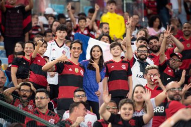 Rio de Janeiro, Rio de Janeiro, Brezilya - Ekim 01, 2022. Flamengo x Bragantino Maracana Stadyumu 'ndaki Brezilya şampiyonası için..