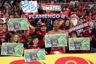 Rio de Janeiro, Rio de Janeiro, Brezilya - 07 Eylül 2022: Flamengo x Velez Sarsfield maçı. Libertadores yarı finali, Maracana Stadyumu 'nda. 