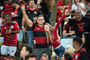 Rio de Janeiro, Rio de Janeiro, Brezilya - 07 Eylül 2022: Flamengo x Velez Sarsfield maçı. Libertadores yarı finali, Maracana Stadyumu 'nda. 