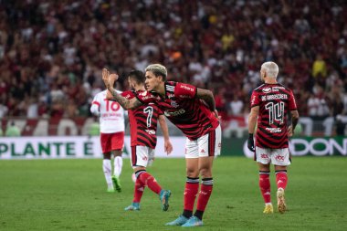 Rio de Janeiro, Rio de Janeiro, Brezilya - Ekim 01, 2022. Flamengo x Bragantino Maracana Stadyumu 'ndaki Brezilya şampiyonası için..