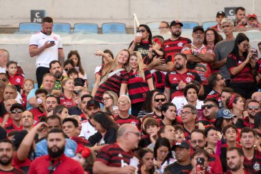 Rio de Janeiro, Rio de Janeiro, Brezilya - 18 Eylül 2022. Flamengo x Fluminense Maracana Stadyumu 'nda Brezilya Şampiyonası için. 
