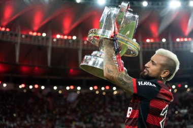 Rio de Janeiro (RJ), 25.10.2022 - Brezilya Maracana Şampiyonası için Flamengo x Santos ile maç