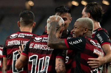 Rio de Janeiro (RJ), 25.10.2022 - Brezilya Maracana Şampiyonası için Flamengo x Santos ile maç