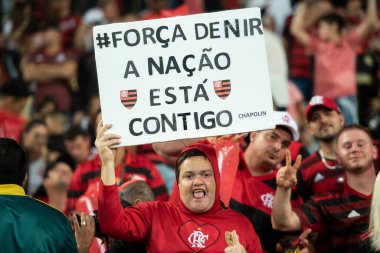 Rio de Janeiro, Rio de Janeiro, Brezilya - 07 Eylül 2022: Flamengo x Velez Sarsfield maçı. Libertadores yarı finali, Maracana Stadyumu 'nda. 