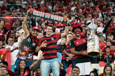 Rio de Janeiro, Rio de Janeiro, Brezilya - 07 Eylül 2022: Flamengo x Velez Sarsfield maçı. Libertadores yarı finali, Maracana Stadyumu 'nda. 