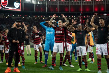 Rio de Janeiro, Rio de Janeiro, Brezilya - 07 Eylül 2022: Flamengo x Velez Sarsfield maçı. Libertadores yarı finali, Maracana Stadyumu 'nda. 