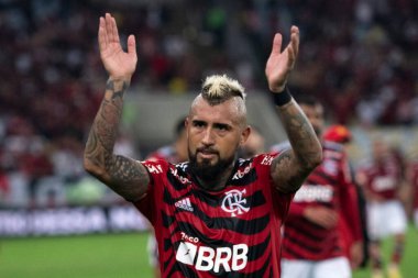 Rio de Janeiro, Rio de Janeiro, Brezilya - Ekim 01, 2022. Flamengo x Bragantino Maracana Stadyumu 'ndaki Brezilya şampiyonası için..