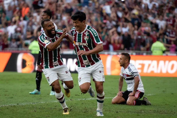 リオデジャネイロ 2022 マラカナでのブラジル選手権のためのFluminense Sao Pauloの試合 — ストック写真