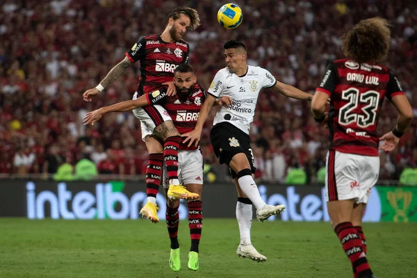 Rio Janeiro 2022 Spiel Zwischen Flamengo Und Corinthians Das Finale — Stockfoto