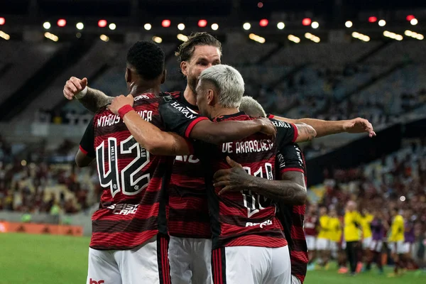 Río Janeiro 2022 Partido Entre Flamengo Santos Por Campeonato Brasil — Foto de Stock