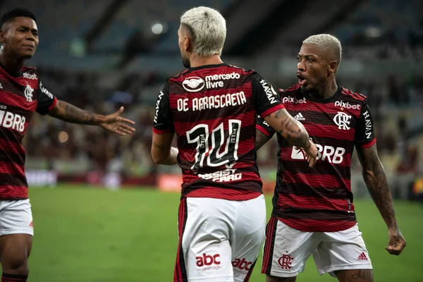 Rio Janeiro 2022 Partida Entre Flamengo Santos Pelo Campeonato Brasileiro — Fotografia de Stock