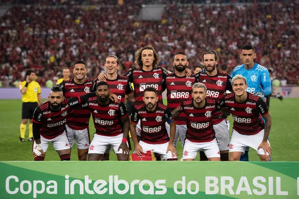 Rio Janeiro 2022 Partido Entre Flamengo Sao Paulo Semifinal Copa — Foto de Stock