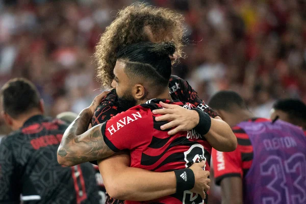 stock image Rio de Janeiro, Rio de Janeiro, Brazil - October 01, 2022. Flamengo x Bragantino for the Brazilian championship at the Maracana stadium.