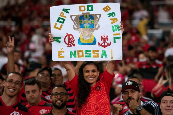 リオデジャネイロ 2022 マラカナでのコパ ブラジルの決勝戦のためのFlamengo Colinsの試合 — ストック写真