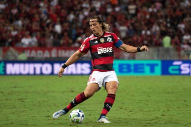 Rio de Janeiro (RJ), 10.05.2023 - Flamengo 'dan David Luiz. Flamengo x Gois ile Maracan 'da oynanan beşinci maç..