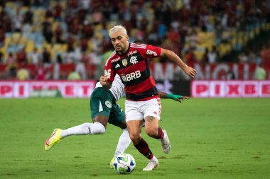 Rio de Janeiro (RJ), 10.05.2023 - Arrascaeta do Flamengo. Maracan 'da Brasileiro' nun beşinci raundunda Flamengo x Gois ile karşılaşacak..