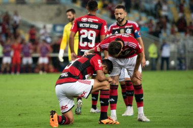 Rio de Janeiro (RJ), 10.05.2023 - Pedro do Flamengo 'nun gol kutlaması. Flamengo x Gois ile Maracan 'da oynanan beşinci maç..