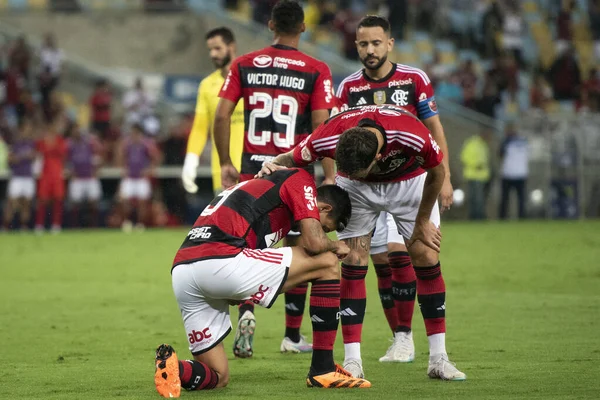 Rio Janeiro 2023 Celebração Gol Por Pedro Flamengo Jogo Entre — Fotografia de Stock
