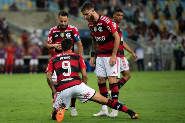Rio Janeiro 2023 Pedro Flamengo Spiel Zwischen Fluminense Cuiab Für — Stockfoto