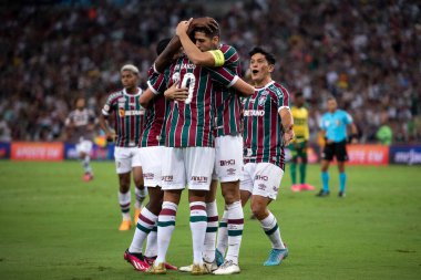 Rio de Janeiro (RJ), 13.05.2023 - Nino do Fluminense 'in gol kutlaması. Fluminense x Cuiab ile Maracan Brezilya Şampiyonası 'nın altıncı raundu arasındaki maç..