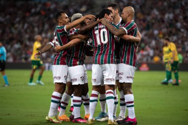 Rio de Janeiro (RJ), 13.05.2023 - Nino do Fluminense gol kutlaması. Fluminense x Cuiab ile Maracan Brezilya Şampiyonası 'nın altıncı raundu arasındaki maç.