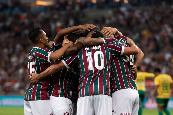 Rio Janeiro 2023 Celebração Gol Pelo Nino Fluminense Jogo Entre — Fotografia de Stock