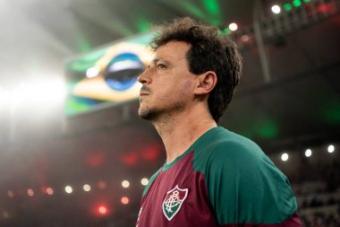 RIO DE JANEIRO, BRAZİL - 16 Mayıs 2023. Maracana Stadyumu 'nda Flamengo' ya karşı Fluminense