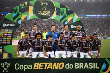 RIO DE JANEIRO, BRAZİL - 16 Mayıs 2023. Maracana Stadyumu 'nda Flamengo' ya karşı Fluminense