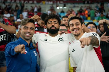 RIO DE JANEIRO, BRAZİL - 16 Mayıs 2023. Maracana Stadyumu 'nda Flamengo' ya karşı Fluminense