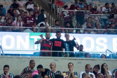 RIO DE JANEIRO, BRAZİL - 16 Mayıs 2023. Maracana Stadyumu 'nda Flamengo' ya karşı Fluminense